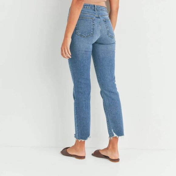 NWT Just Black Denim High Rise The Vintage Straight Light denim Size 24 - Picture 4 of 7